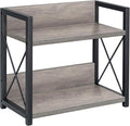 Giikin Countertop Shelf Organizer, 2 Tier Kitchen Spice Rack for Countertop, Wood Kitchen Counter Shelf for Home, Coffee Station Organizer (Grey,S)