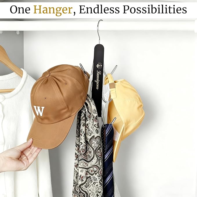 Purse Hanger, 2 Pack Purse Organizer for Closet with 16 Hooks for Heavy Bags, Sturdy Bag Storage, Rotatable Handbag Holder, Purse Rack Space Saving Backpack Hanging Closet Organizer Hangers, Black