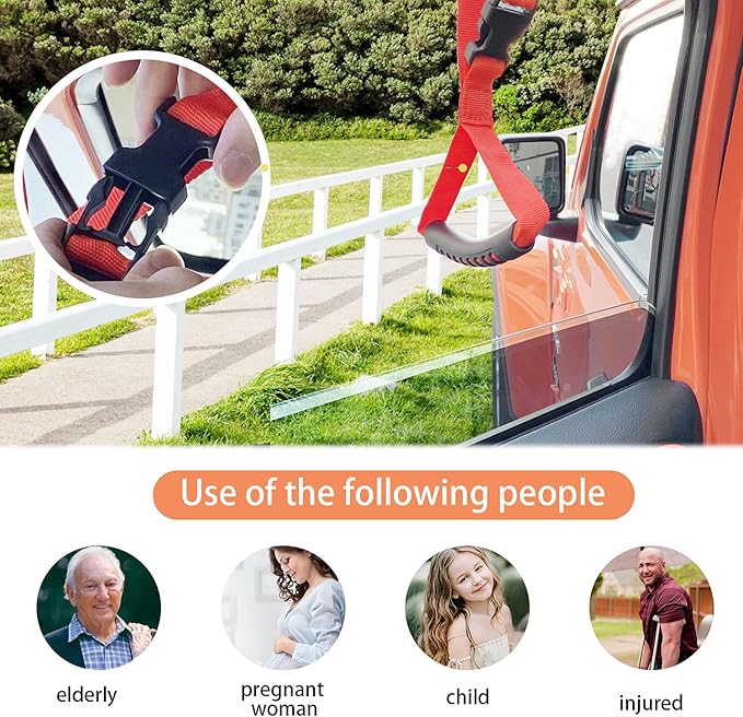 Bentolin Hand Handle Adjustable Standing Safety Red Handle Suitable for Elderly and Assistance- Disability Help (2-Pack