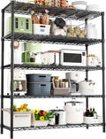 ROOMTEC 5-Tier Wire Shelving Unit, 48" W*20" D*72" H, Max Load 2000LBS | Heavy Duty Garage Shelving,Adjustable Storage Shelves,Metal Utility Shelf Rack for Kitchen,Laundry,Pantry,Warehouse,Basement