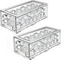 clear Drawer-Type Plastic Storage Box Bins Organizer，Family First Aid Kits Medicine cabinet Box Organizer,Closet ，Shelf，Ointments, Adhesive Bandages，Cosmetics,Office Items (clear, 2M)