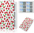 Floral Business Card Book Holder Organizer for Women, 240 Card Capacity, Stylish Name Card and Credit Card Holder for Professionals (Cherry)