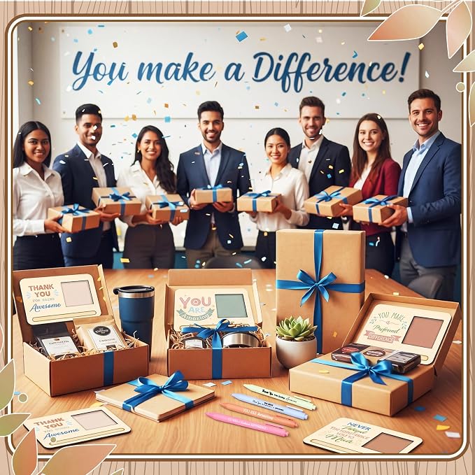 Kosiz 10 Set Back to School Teacher Gifts Morandi Wooden Sticky Note Holder with Notes and Ballpoint Pens Inspirational Sticky Notes Sets for Back to School Teacher Staff Thank You Gifts
