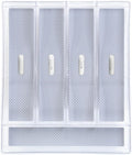 Glad Silverware & Utensil Drawer Organizer - Divided Clear Plastic Storage Tray with 5 Compartments for Kitchen Flatware and Cutlery - BPA Free, Food Safe, Non Slip, 11x13 inches