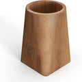 Wooden Pen Holder for Desk - Pencil Cup for Office School Supplies Storage, Natural Wooden pencil cup for students