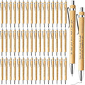 50 Pcs Bible Verse Pens Christian Gifts Bulk Bamboo Christian Pen 1 mm Inspirational Bible Scripture Pens for Women Men Office Back to School Religious Gifts (Classic, 50)