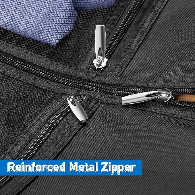 MISSLO 60" Garment Bags for Travel 6" Gusseted Dress Bags for Gowns Long 4 Handles Hanging Clothes Travel Bag with Pocket for Gowns, Suits, Coats