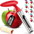 Zulay Kitchen Premium Apple Corer Tool - Ultra Sharp, Stainless Steel, Serrated Blades for Easy Coring - Easy to Use & Clean, Durable Apple Corer Remover for Baking Apples & More - Red