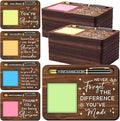 Kosiz 10 Set Back to School Teacher Gifts Bulk Thank You for Being Awesome Wooden Sticky Note Holder with Notes and Ballpoint Pens Thank You Gift for Teacher Team Employee Office Supplies