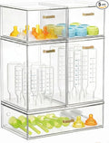 LALOBLUE Stackable Clear Acrylic Drawer Baby Bottle Makeup Organizer | Acrylic, Holds Baby Bottles, Makeup, Cosmetics, Stackable Clear Drawer Organizer, Cabinet and Pantry Organization Bins