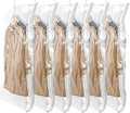 Vacuum Storage Bags, 6 Pack Hanging Vacuum Storage Bags for Clothes, Space-Saving Closet Organizer, 27.56x57.09 Inch..