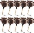 Ostrich Feather Duster 14" Natural Handheld Reusable Feathers Dusters with Wooden Handle for Cleaning Supplies Home Car Office(10PCS)