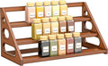 Spice Rack - Bamboo Wood Spice Rack Organization for Cabinet/Countertop - Brown