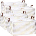 Hinwo 70L Extra Large Storage Bins, 4-Pack Closet Organizers and Storage, Foldable Clothes Storage Baskets with Handles, Containers for Clothing, Blanket, Comforters, Toys, Bedding (Gold Stripe)