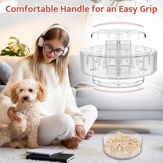 SURETIVIAN Chicken Shredder Tool Twist, 7.59” Clear Handheld Meat Shredder with Detachable Ergonomic Handle, Small Visible Kitchen Tools for Shred Chicken Pork Beef(2025 New)