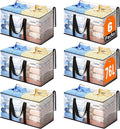 Extra Large Heavy Duty Moving Bags, Storage Bags with Strong Zippers & Handles, Packing Bags for Moving Essentials, Ideal Storage Tote for Home, Dorm & Storage Solutions, 76L, 6 Packs, Clear