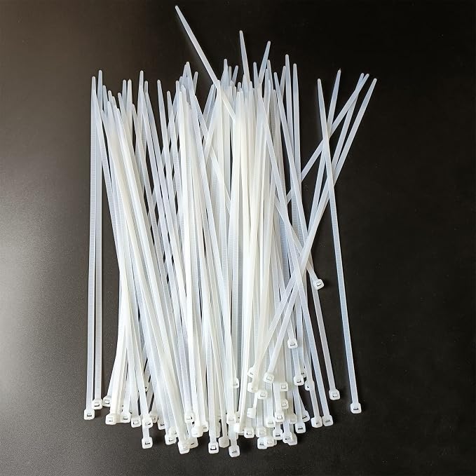 Zip Ties 1000 pcs 8 inch Cable Zip Ties, Premium Plastic Wire Ties with 40 LBS Tensile Strength, UV Resistant Cable Ties, White Nylon Tie Straps