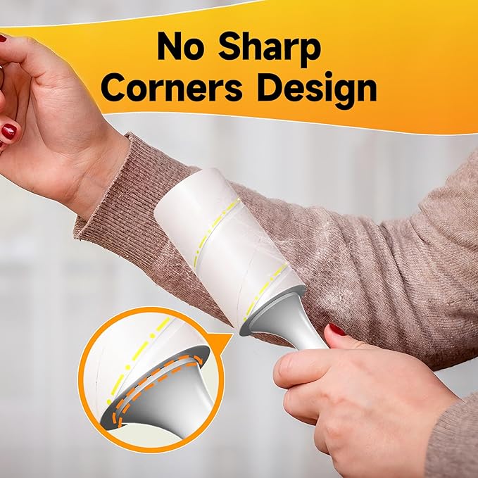 Extra Sticky Lint Roller for Pet Hair, 600 Sheets, 2 Handles | Everyday Value Pack for Clothes, Couch, Furniture, Car & Bedding