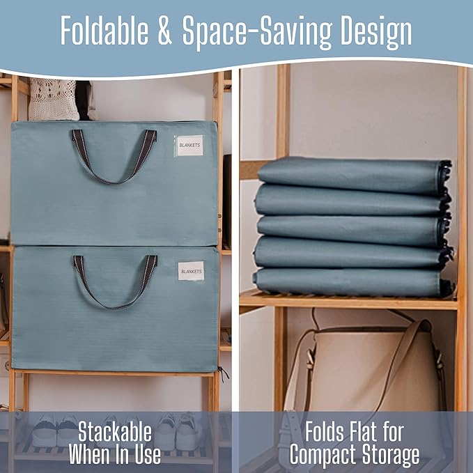 VENO 8 Pack Extra Large Heavy Duty Moving Bags with Wide Opening & Reinforced Handles, Reusable Storage Tote Bags with Strong Zippers for Clothes, College Dorm Essentials & Moving Supplies