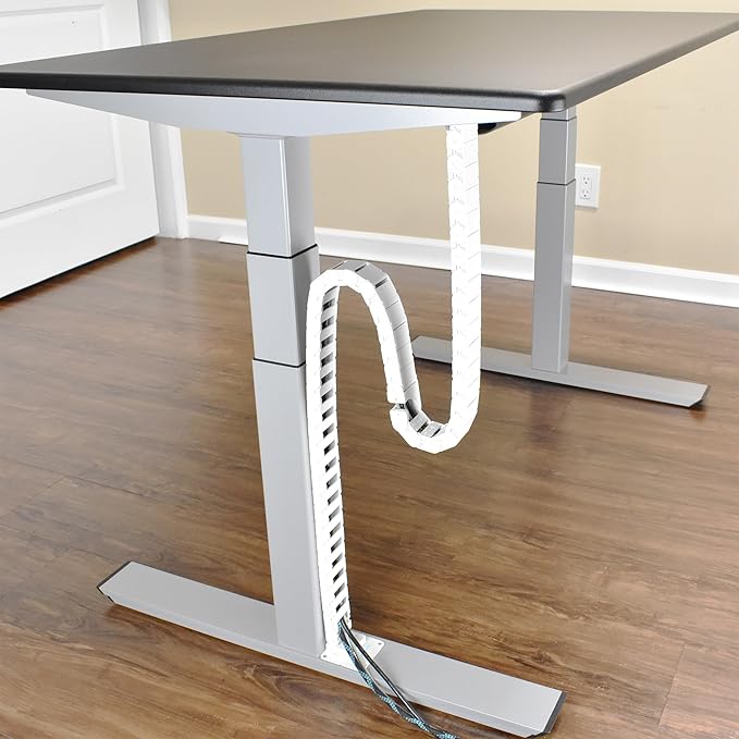 Quality Clever PivyCord-Vez Flex Chain Raceway Cable Management Solution for Sit-Stand Variable Height Desks, Flexible Cable Raceway to Hide, Organize and Protect Wires and Cables, White