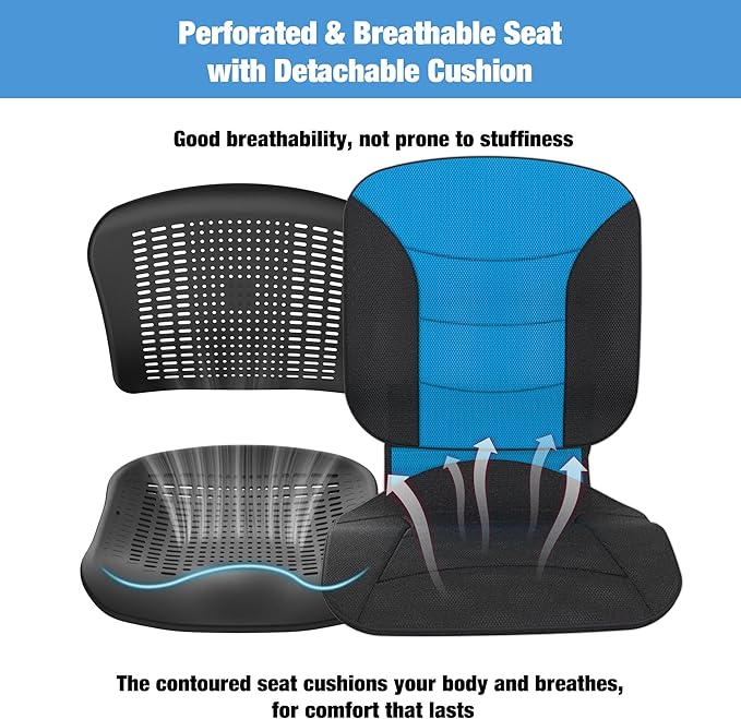 Wheelchairs for Adults Ergonimic Transport Chair Lightweight Foldable with Telescopic Handle 11-inch Big Wheels for All Terrains Travel Wheelchair with Removable Cushion