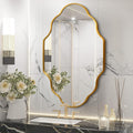 Dorlicecass Wall Mirror for Bathroom - Gold Mirror Wall Decor 26" x 46"Modern Mirror Wall Decor with Aluminum Alloy Frame for Bathroom, Bedroom, Living Room, Dining Room, Cloakroom, Entryway