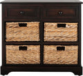 Safavieh American Homes Collection Herman Brown Wicker Basket Storage Unit