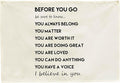 Classroom Wall Flag Decor-Teacher Gift-Inspirational Back to School Wall Banner Decor-Before You Go-Hanging Rectangular Canvas Banner for Classroom Teacher Office Reading Corner-28.5x20 In
