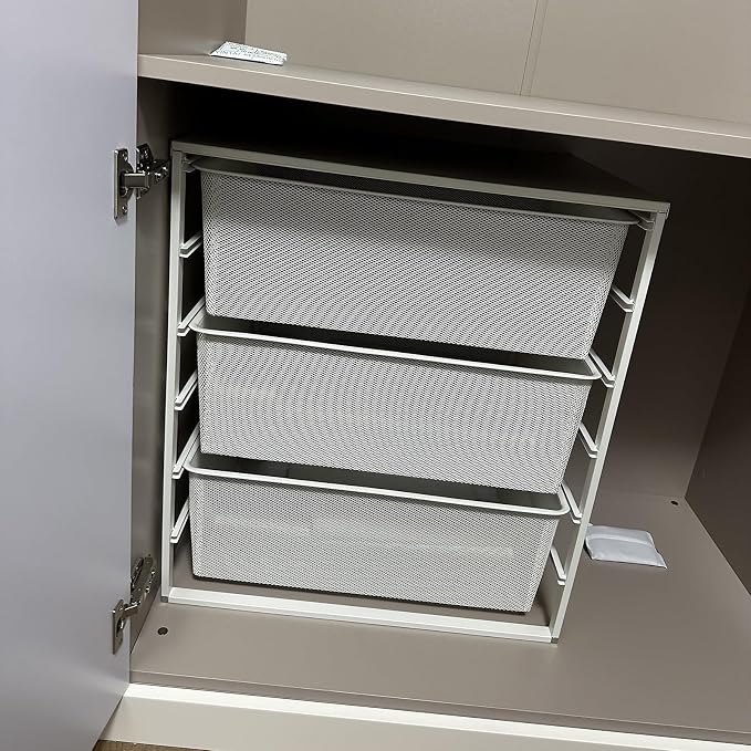 Compact Hanging Pullout Drawer Basket,Pull Out Drawer Organizer Containers Storage Bin,for Home Office Bedroom Laundry Room(Style1)