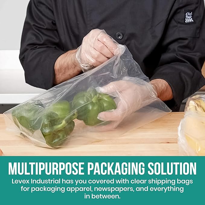 Levex - 4" x 5" (100 Count) Open End Flat Top - 3-Mil Heavy Duty Clear Poly Bags for Packaging, Shipping, Storage & Food (Bags Do Not Have a Seal or Prints)