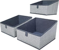 3 Packs Closet Storage Bins - Trapezoid Large Storage Box - Foldable Fabric Baskets for Organizing Clothes - Baby Toiletry, Toys, Towel, DVD, Book (1# Dark Grey, 11.6 x 11.6 x 7.9 inches)