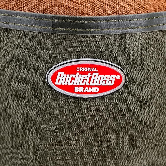 Bucket Boss 25001 Canvas Organizer Parachute Bag with 19 Pockets for Nails,Screws, and Bolts in Brown (Pack of 6)
