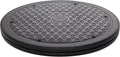 5 Pack 12 inch Lazy Susan Turntable Organizer, Non Skid Large Lazy Susan Turntable for Cabinet, Computer or Laptop, Plastic Turn Table, Black, by RamPro