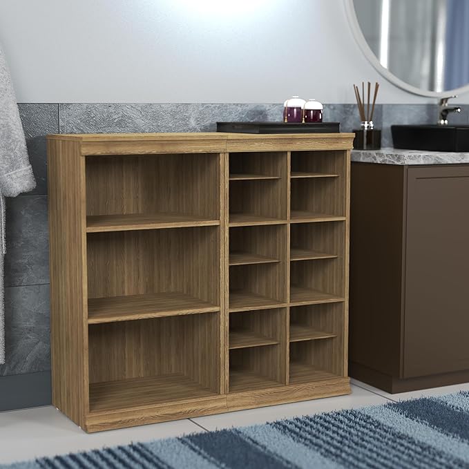 ClosetMaid Modular Storage Stackable 12-Shelf Unit with Dividers, Sand