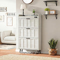 ChooChoo Shoe Storage Cabinet with 3 Flip Drawers, Deodorizing Shoe Organizer Storage for Entryway, Freestanding Hidden Slim Narrow Shoe Rack Cabinet, Antique White