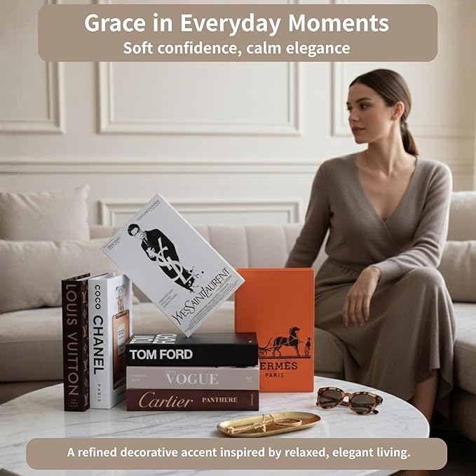 PROBENEX Suite Large | 7 PCS Faux Decorative Books for Home Decor | Not Real Books (Cardboard Boxes) | Coffee Table, Bookshelf & Shelf Styling Display Props for Living Room, Office