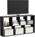 7 Cube Storage Organizer, Cube Shelf with Heavy-Duty Thick Boards, 25.12" L x 9.37" W x 48.74" H, Smooth Easy-Clean Panels, Simple Assembly, for Living Room Bedroom Office, Black
