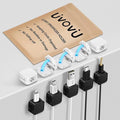 10 Pack Cord Organizer Magnetic Clips for Nightstand Under Desk Strong Adhesive Cable Management Wire Office Supplies Workspace Accessories Phone
