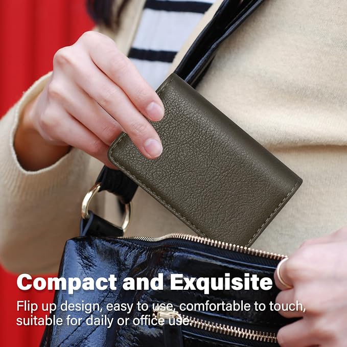 RFID Blocking Wallet - Minimalist Leather Business Credit Card Holder (A65-01)