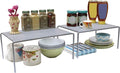 Deco Brothers Expandable Cabinet Shelf Organizer for Kitchen & Counter | Gray