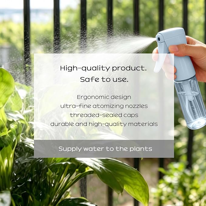 Spray Bottle for Hair, 2 Pack 95ml Small Continuous Water Mist Spray Bottle, Ultra Fine Mist for Face, Hairstyling, Salon, Cleaning, Toners, Hydration & Makeup, Travel Size Leak-Proof Bottles Blue