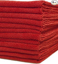 DRI Professional Commercial Grade Lint Free Extra-Thick Microfiber Cleaning Cloth 24 Pack Red (300 GSM, 16 in x 16 in)