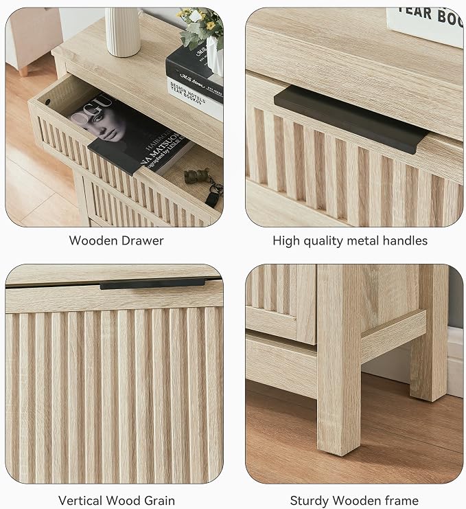 2 Flip Drawers Shoe Cabinet Storage for Entryway, Narrow Shoes Organizer Cabinet for Front Door Entrance, Hidden Wooden Hallway Shoe Rack(Oak)