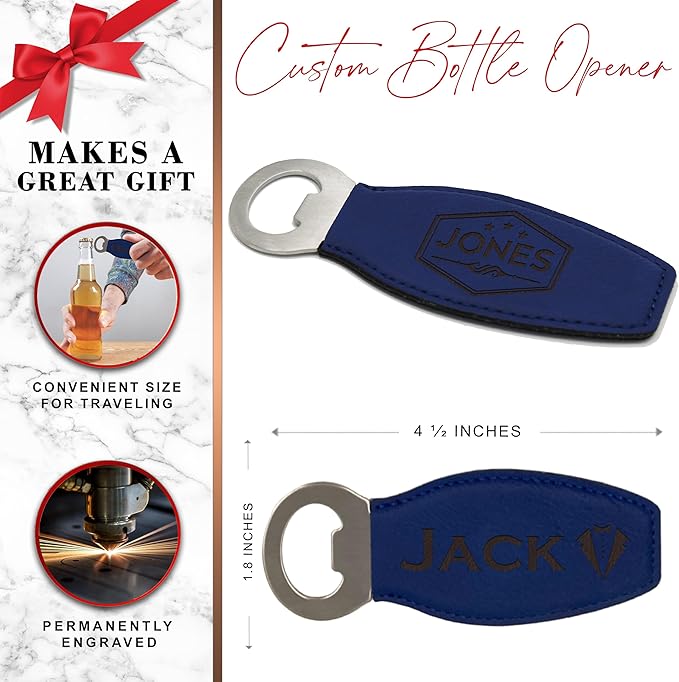 The Wedding Party Store Custom Engraved and Personalized Beer Bottle Opener for Groomsmen Housewarming