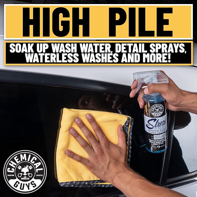 Chemical Guys SPI22616 HydroThread Ceramic Fabric Protectant & Stain Repellent + SPI_191_16 Lightning Fast Carpet & Upholstery Stain Extractor + MIC_506_03 Premium Microfiber Towels (16"x16")