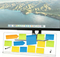 Monitor Memo Board Holder – 14"x5.5"Sticky Note for Desktop Office | Glue-Free, Acrylic Clear Portable, Movable & Reusable, Computer Screen Saver, Monitor Sticky Note Holder for Home Decor