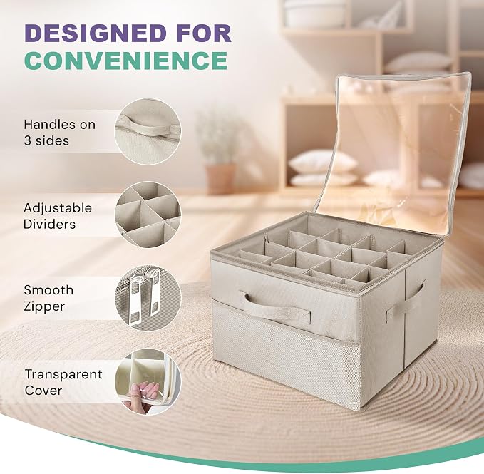 Shoe Organizer for Closet, 16 Compartment Foldable Storage Box with Lids | Milentii 2-Pack Foldable Shoe Organizer with Box Bin, Adjustable Dividers & Clear Cover Closet Storage Fit 16-32 Pairs, White