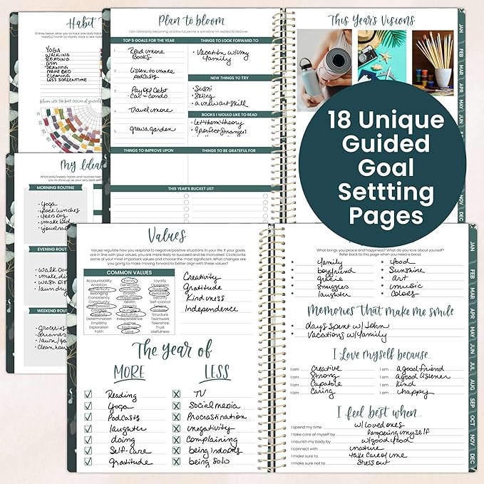 bloom daily planners 2026 Planner (January to December) - 8.5” x 11” Weekly & Monthly Dated Agenda Organizer Book with Stickers & Tabs - Flexible Soft Cover - Eucalyptus, Green