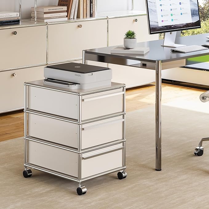 Modern Storage Cabinet Sideboard Versatile Free-Standing Organizer Cabinets for Home Office, Living Room, Bedroom, Kitchen, Garage