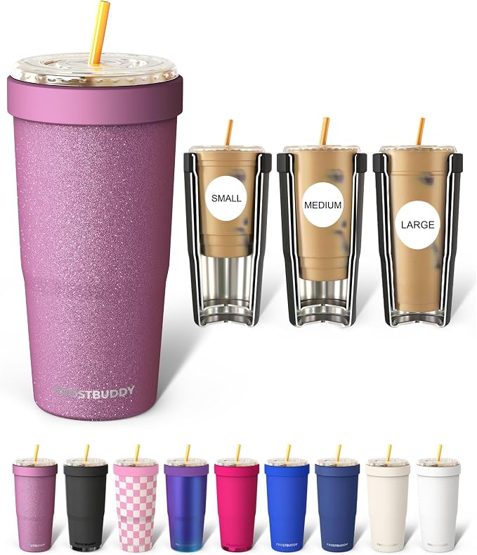 Frost Buddy Togo Buddy 30oz Tumbler - Insulated Stainless Steel (Aurora) | Double-wall vacuum insulated | Spill-proof flip lid | 18/8 premium stainless steel
